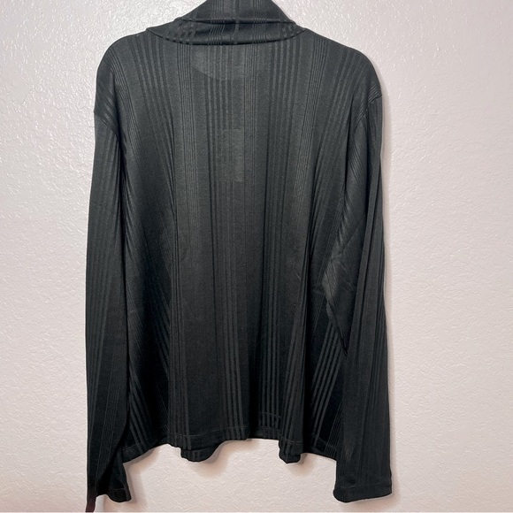 Knox Rose Black Plus Size Long Sleeve Stretch Ribbed Turtleneck Top Size 4X New! - Picture 3 of 8